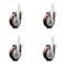 Service Caster 4 Inch Maroon Polyurethane Wheel Swivel 3/4 Inch Square Stem Caster Set SCC SCC-SQ20S414-PPUB-MRN-34-4 - alternate 1